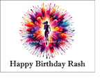 Running Woman Edible Icing Cake Topper