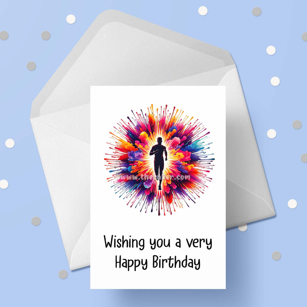 Blog Card Running Man Running Man Birthday Card – the caker online