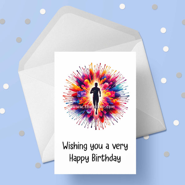 Running Man Birthday Card