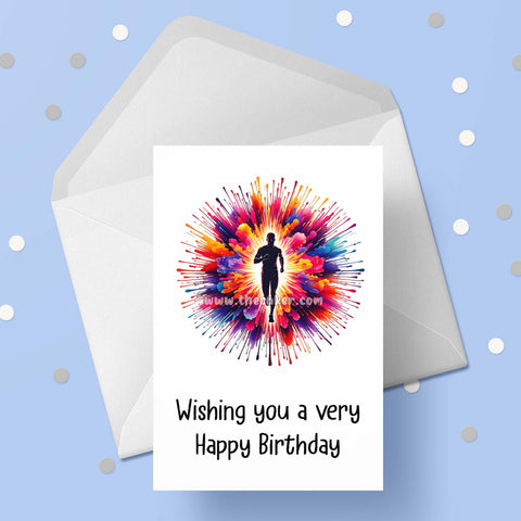 Running Man Birthday Card