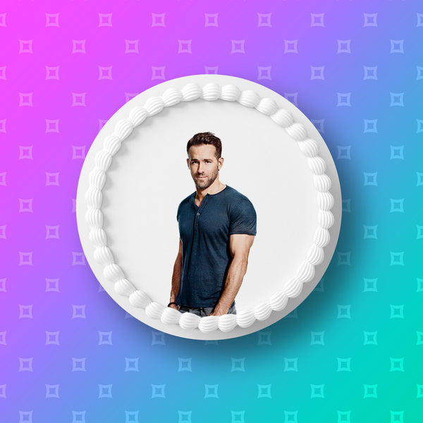 Ryan Reynolds 01  Edible Icing Cake Topper or Ribbon