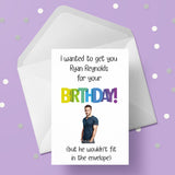 Ryan Reynolds 02 Edible Icing Cake Topper or Ribbon