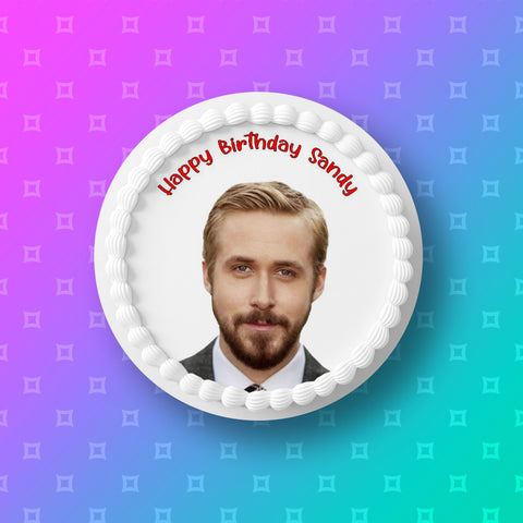 Ryan Gosling 03 Edible Icing Cake Topper or Ribbon