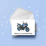 Suzuki SV-7GX Bike Birthday Card