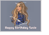 Sabrina Carpenter Edible Icing Cake Topper or Ribbon