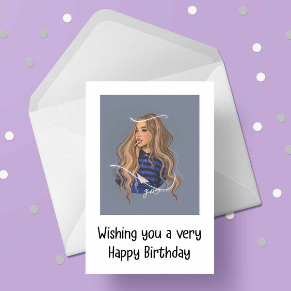 Sabrina Carpenter Birthday Card