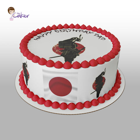 Japanese Samurai Edible Icing Cake Topper