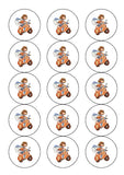 Scooter 01 Edible Icing Cake Topper or Ribbon