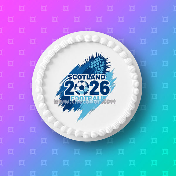World Cup 2026 SCOTLAND Football Edible Icing Cake Topper or Topper 01