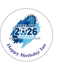 World Cup 2026 SCOTLAND Football Edible Icing Cake Topper or Topper 01