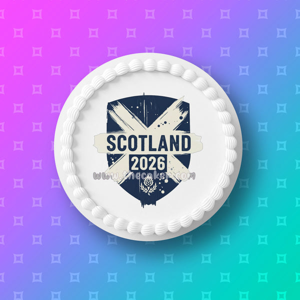 World Cup 2026 SCOTLAND Football Edible Icing Cake Topper or Topper 04