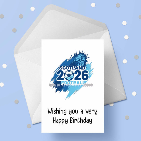 World Cup 2026 SCOTLAND Football Birthday Card 01