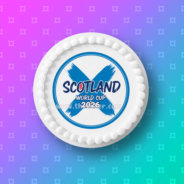 World Cup 2026 SCOTLAND Football Edible Icing Cake Topper or Topper 02