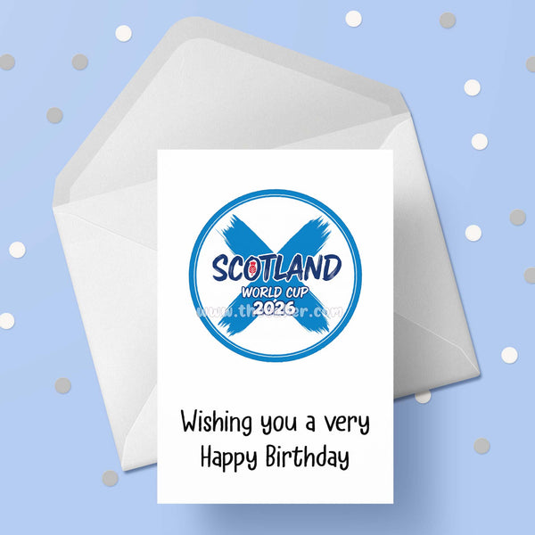 World Cup 2026 SCOTLAND Football Birthday Card 02