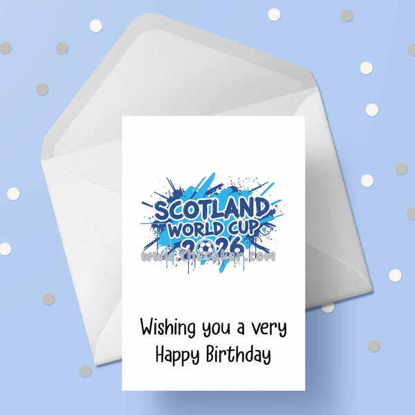World Cup 2026 SCOTLAND Football Birthday Card 03