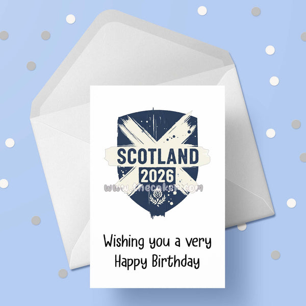 World Cup 2026 SCOTLAND Football Birthday Card 04