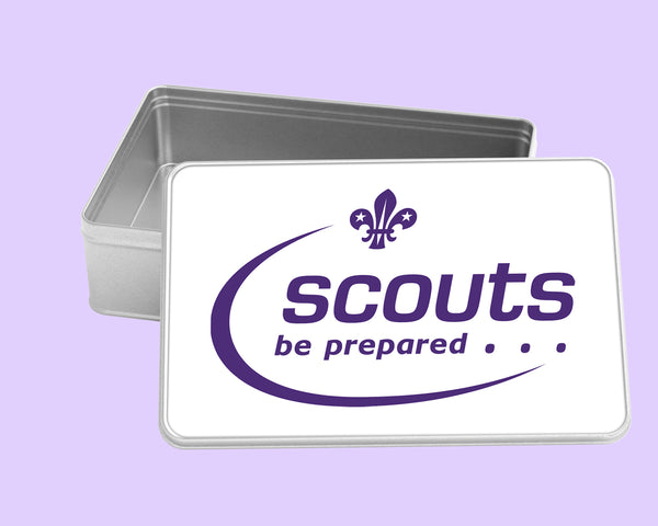 Scout Logo Metal Storage Tin (18cm x 11cm x 5cm)