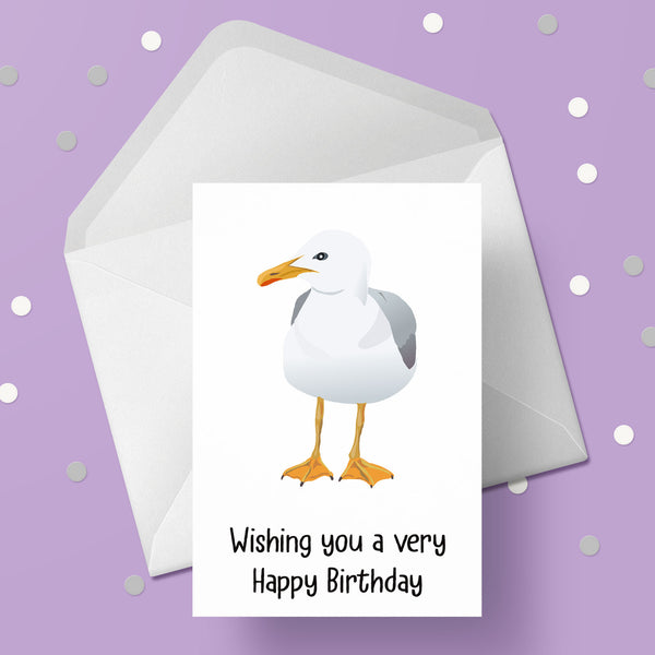 Seagull Birthday Card