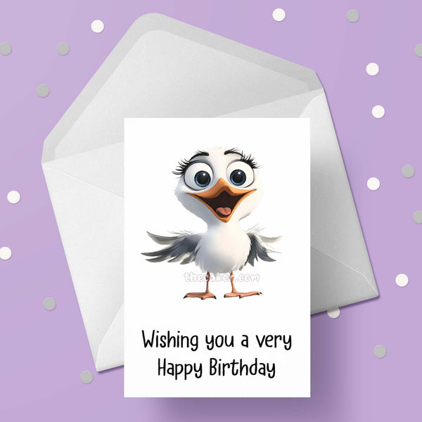 Seagull 02 Birthday Card