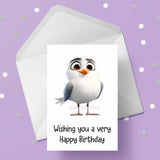 Seagull 06 Birthday Card - Cute Cartoon Seagull