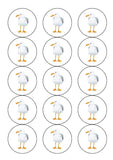 Seagull Edible Icing Cake Topper or Ribbon