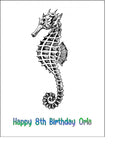 Seahorse 02 Edible Icing Cake Topper