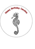 Seahorse 02 Edible Icing Cake Topper