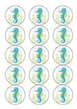 Seahorse 03 Edible Icing Cake Topper