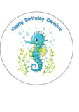Seahorse 03 Edible Icing Cake Topper