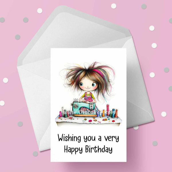 Sewing Birthday Card 02
