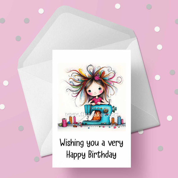 Sewing Birthday Card 03