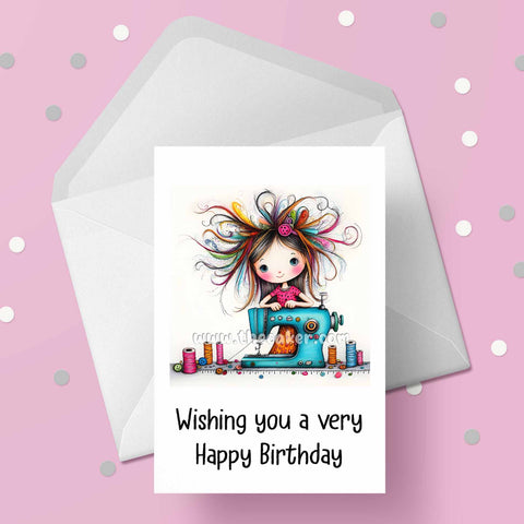 Sewing Birthday Card 03