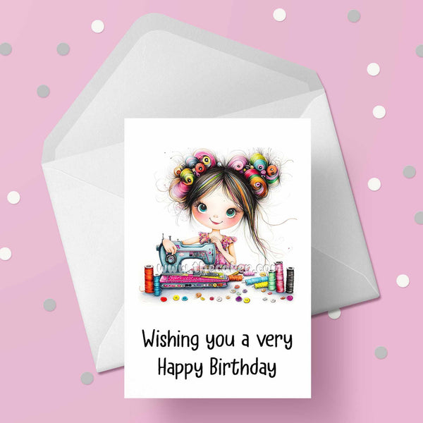 Sewing Birthday Card 04