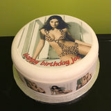 Sexy Girl 02 Edible Icing Cake Topper or Ribbon