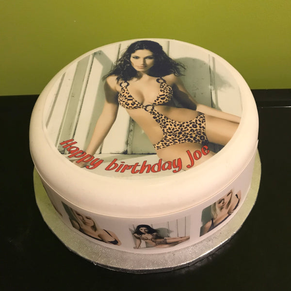 Sexy Girl 02 Edible Icing Cake Topper or Ribbon