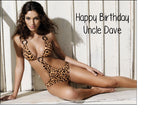 Sexy Girl 02 Edible Icing Cake Topper or Ribbon