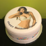 Sexy Girl 04 Edible Icing Cake Topper or Ribbon