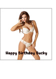 Sexy Girl 04 Edible Icing Cake Topper or Ribbon