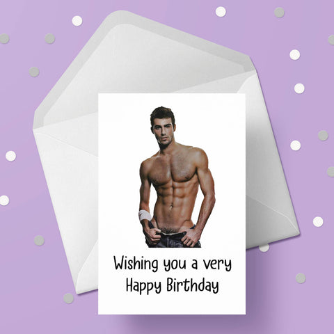 Sexy Guy 01 Birthday Card