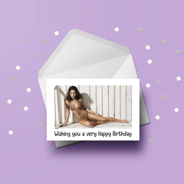 Sexy Girl 02 Birthday Card