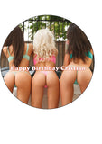 Sexy Girl 05 Edible Icing Cake Topper or Ribbon