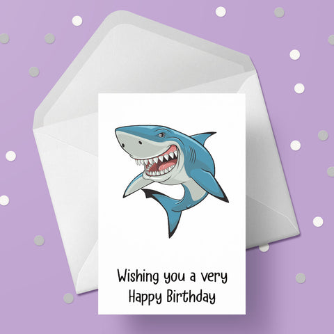 Shark 03 Birthday Card