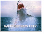 Shark 02 Edible Icing Cake Topper or Ribbon
