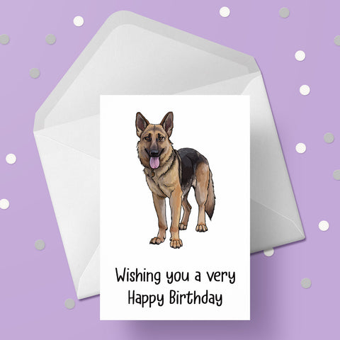 German Shepherd 03 Birthday Card