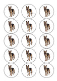 German Shepherd 03 Edible Icing Cake Topper or Ribbon