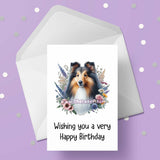 Shetland Sheepdog / Sheltie Dog Birthday Card 01