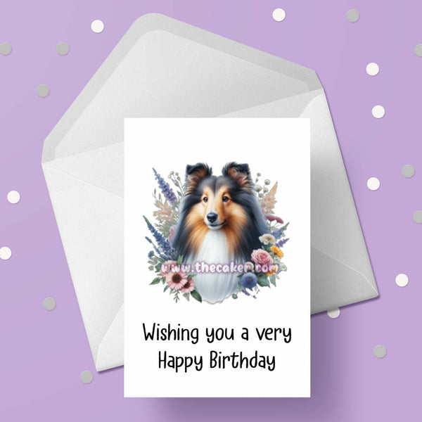 Shetland Sheepdog / Sheltie Dog Birthday Card 01