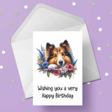 Shetland Sheepdog / Sheltie Dog Birthday Card 02