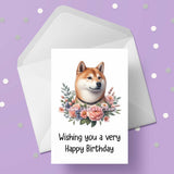Shiba Inu Dog Birthday Card 02