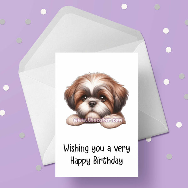 Shih Tzu 01 Birthday Card
